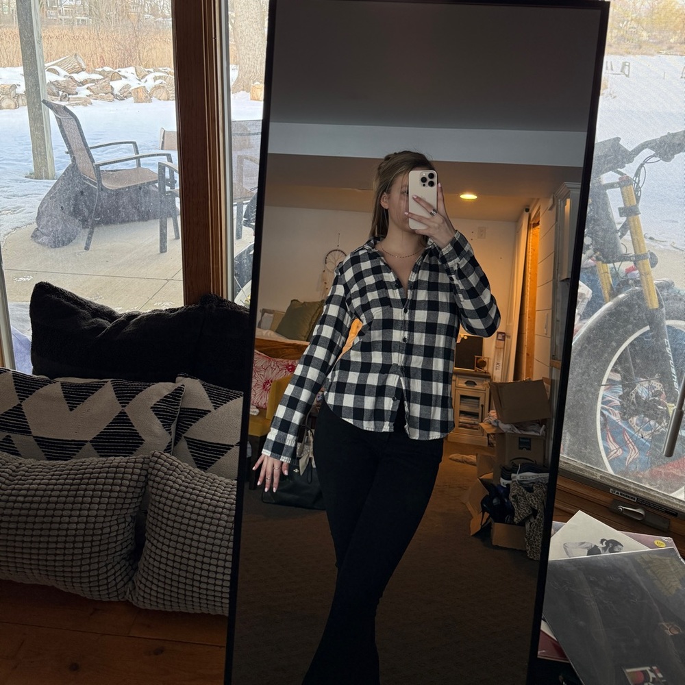 Forever 21 Monochrome Checkered Shirt